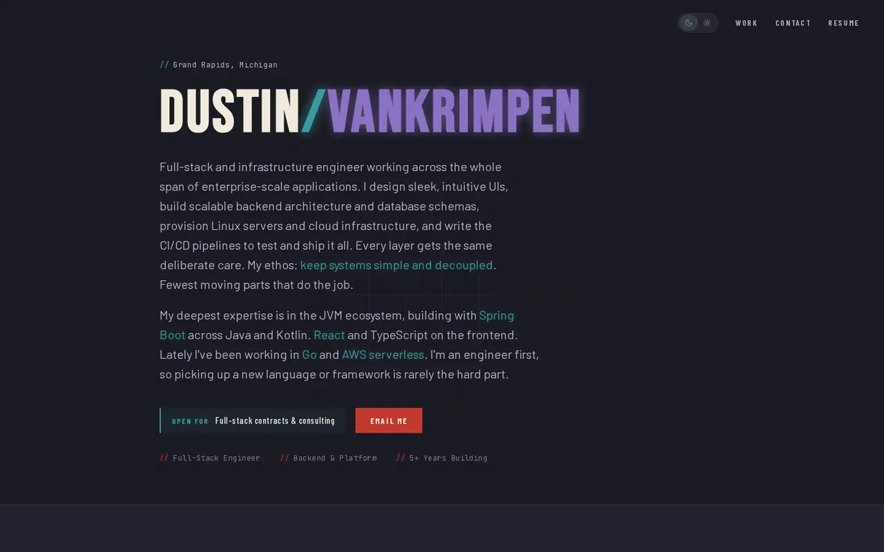 Dustin VanKrimpen - screenshot